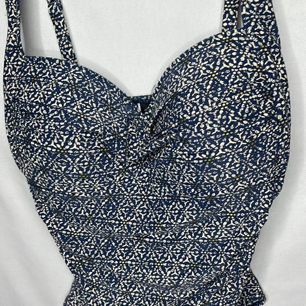 Bond-Eye Australia‎ Nip Tuck Tummy Control Navy/Gold Bathing Suit. Size 12.